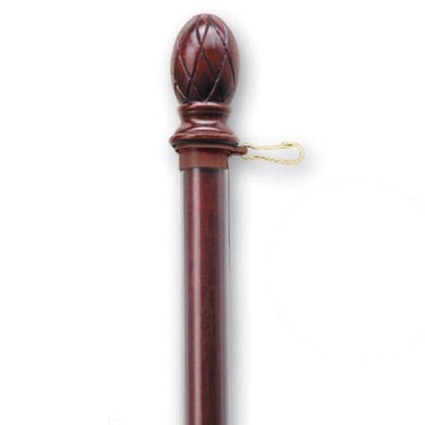 5' x 1" Dark Mahogany 1 Piece Pole