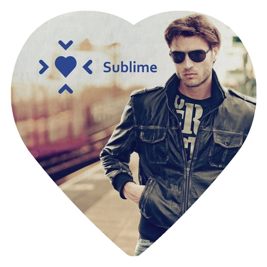 Dye Sublimated Heart Shaped Coaster