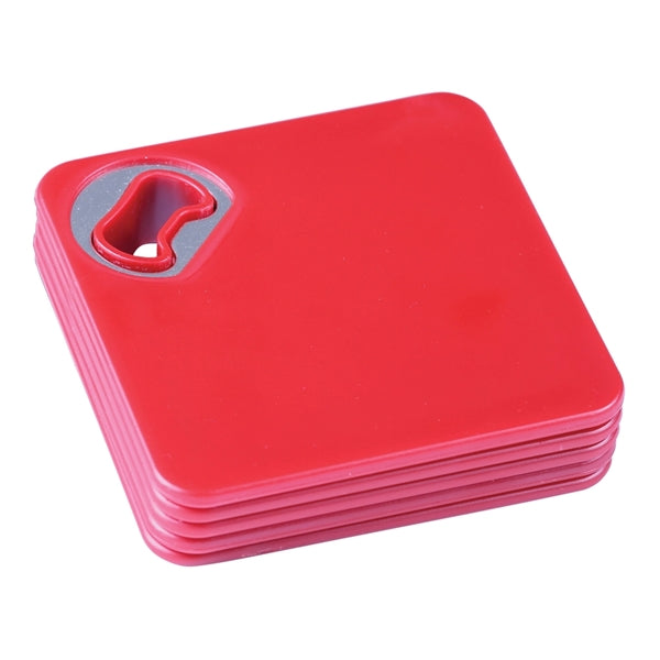 Plastic Bottle Opener 4 pcs + Holder