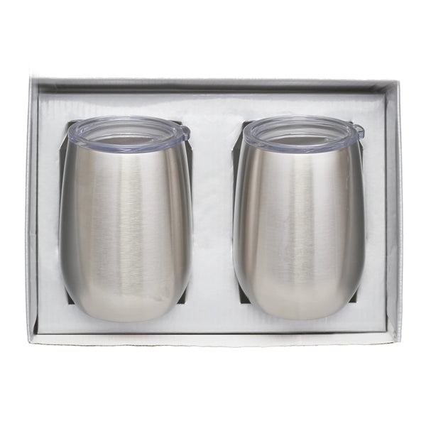 Stainless Steel Stemless Wine Tumbler Gift Set