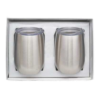 Stainless Steel Stemless Wine Tumbler Gift Set