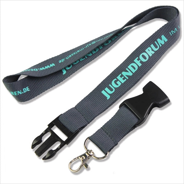 Custom 3/4" Polyester Lanyards w/ Detachable Buckle Release