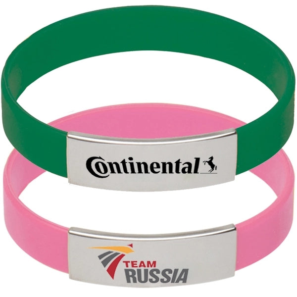 Metal Clip Silicon Wristbands