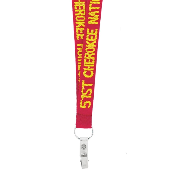 3/4" Woven Text Lanyard