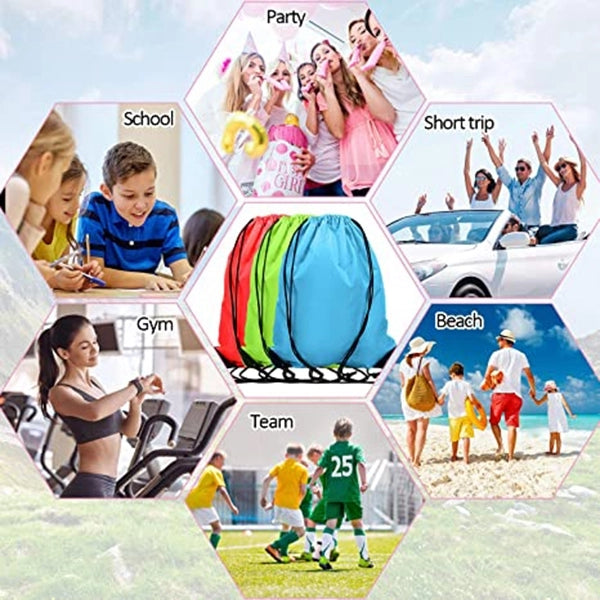 Multi-Colored Drawstring Bags