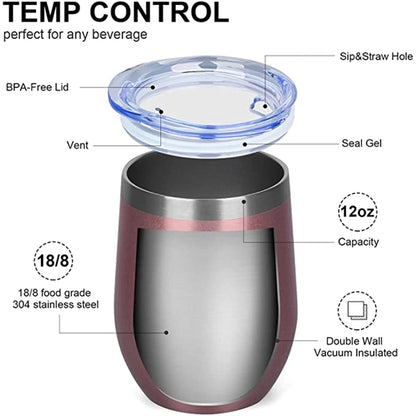 Stainless Steel 12oz Insulated Mug With Lid