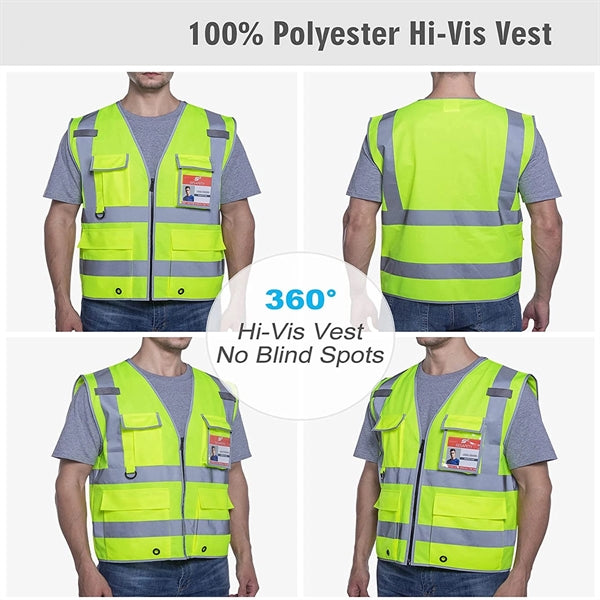 Reflective Vest With Zipper
