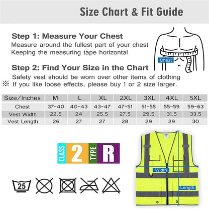 Reflective Vest With Zipper