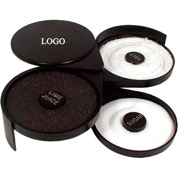 Bar Utensils Bartending Tool Three-Layer Salt Box