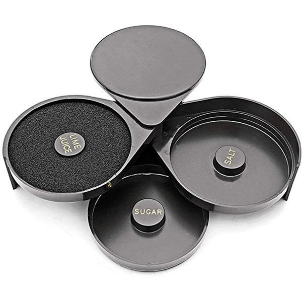 Bar Utensils Bartending Tool Three-Layer Salt Box