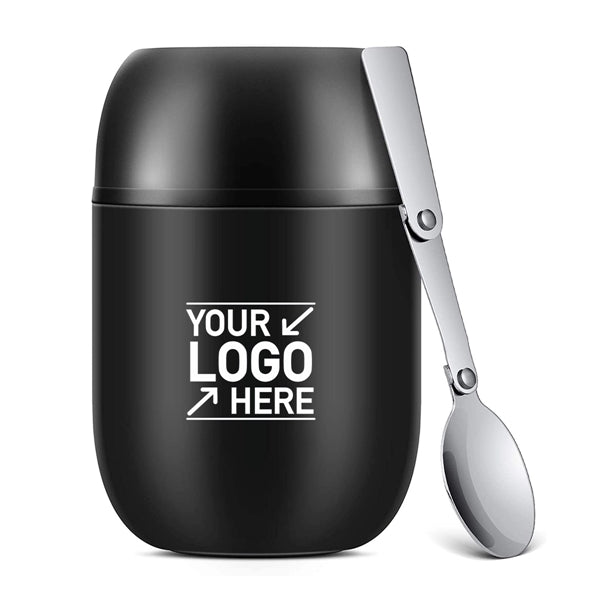 Leak Proof Insulated Lunch Container Box with Folding Spoon