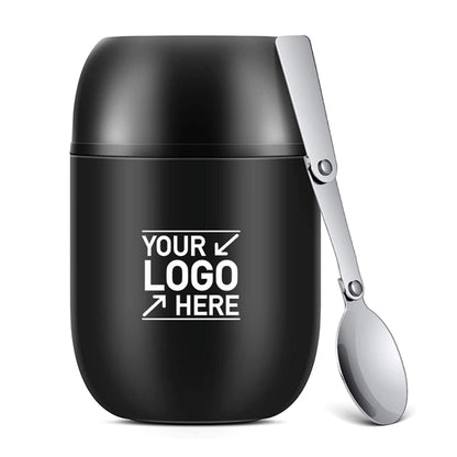 Leak Proof Insulated Lunch Container Box with Folding Spoon