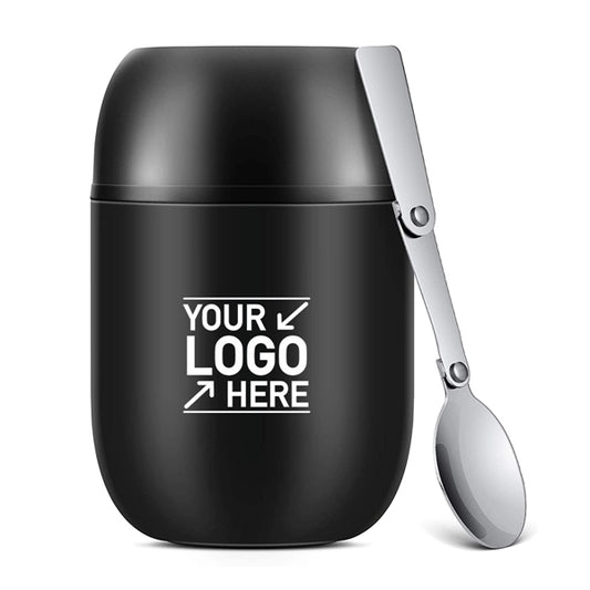 Leak Proof Insulated Lunch Container Box with Folding Spoon