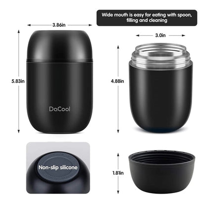 Leak Proof Insulated Lunch Container Box with Folding Spoon