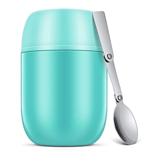 Leak Proof Insulated Lunch Container Box with Folding Spoon