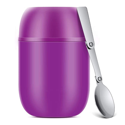 Leak Proof Insulated Lunch Container Box with Folding Spoon
