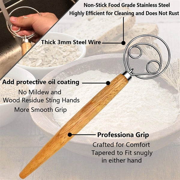 Dutch Style Dough Whisk