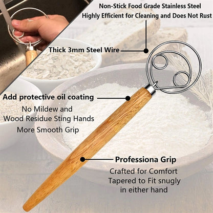 Dutch Style Dough Whisk