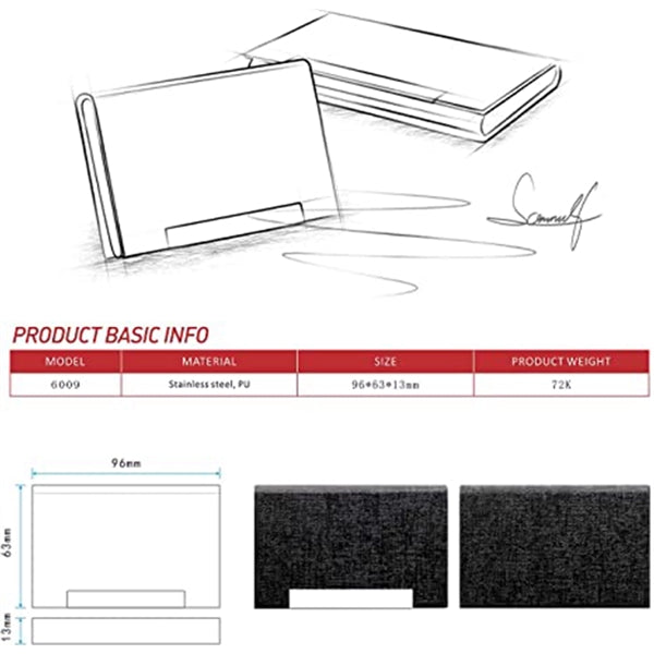 Business Card Case Professional PU Leather