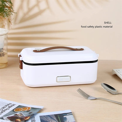 Portable Electric Lunch Box for Car & Home w/ Fork & Spoon