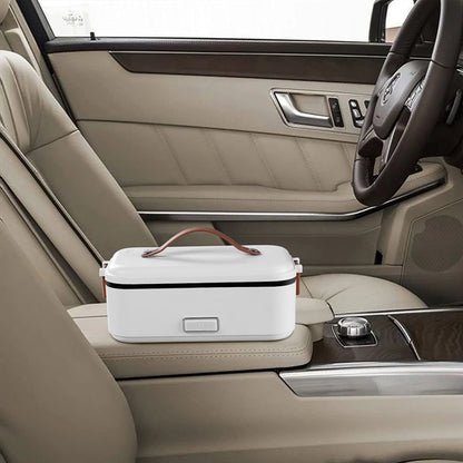 Portable Electric Lunch Box for Car & Home w/ Fork & Spoon