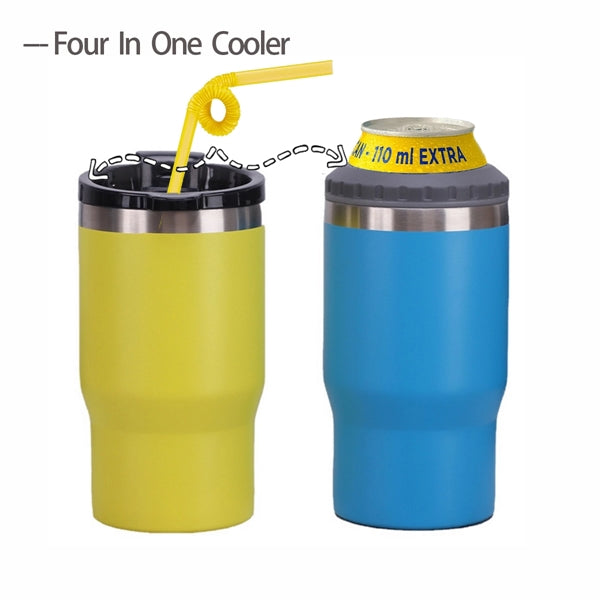 4 in 1 14Oz Stainless steel Tumbler Cooler Cup