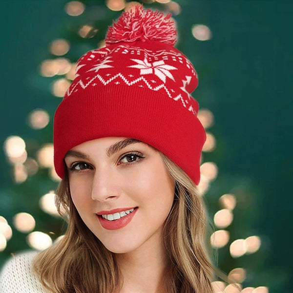 Christmas Hat Winter Knitted Crochet