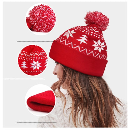Christmas Hat Winter Knitted Crochet