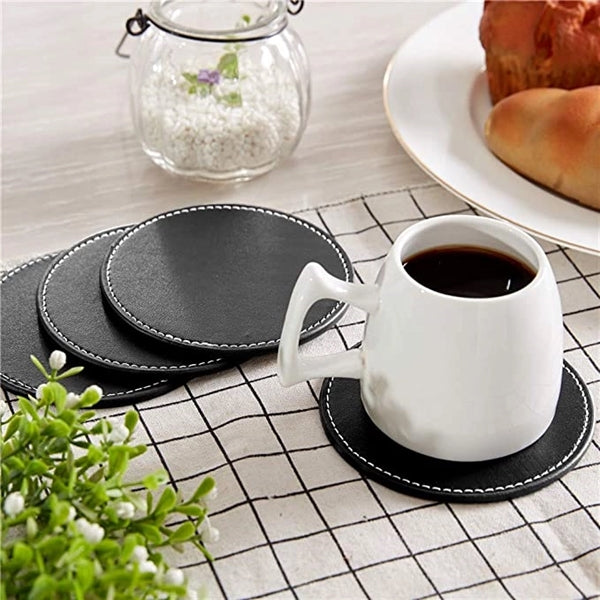 PU Leather Round Coaster