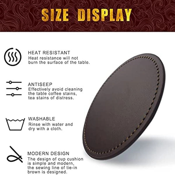 PU Leather Round Coaster