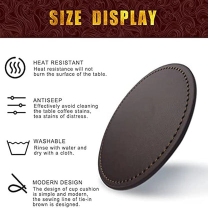 PU Leather Round Coaster