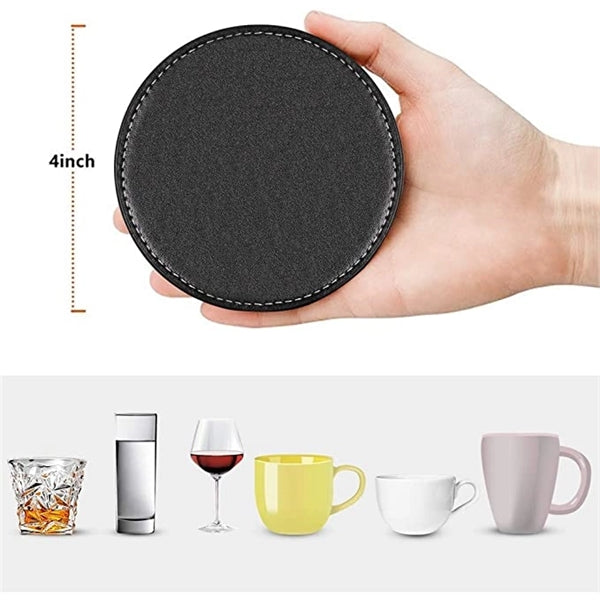 PU Leather Round Coaster