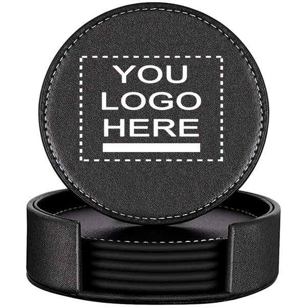 PU Leather Round Coaster