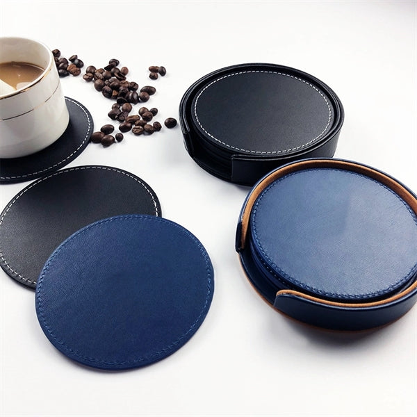 PU Leather Round Coaster