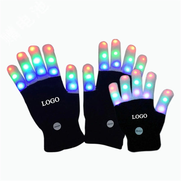 LED Gloves Toys Rainbow Glow Party Favor Gifts for Kids