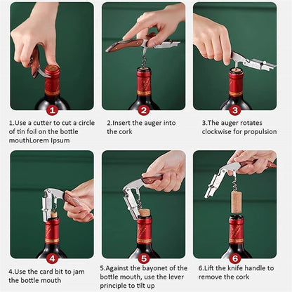 Multifunctional Stainless Steel Wine Corkscrew