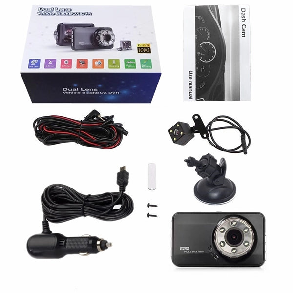 Dash Cam Front and Rear 1080P Full HD