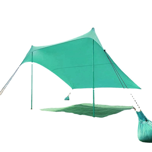 Family Beach Tent with 4 Aluminum Poles