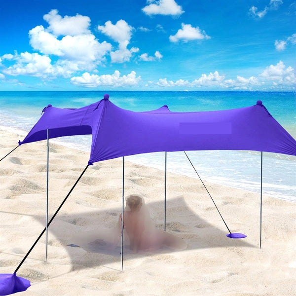 Family Beach Tent with 4 Aluminum Poles