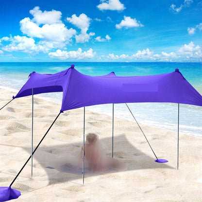 Family Beach Tent with 4 Aluminum Poles