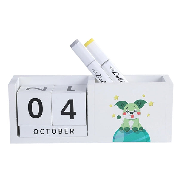 Wooden Perpetual Desk Calendar