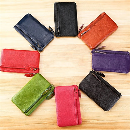 Leather Clutch Purse with Wrist Strap