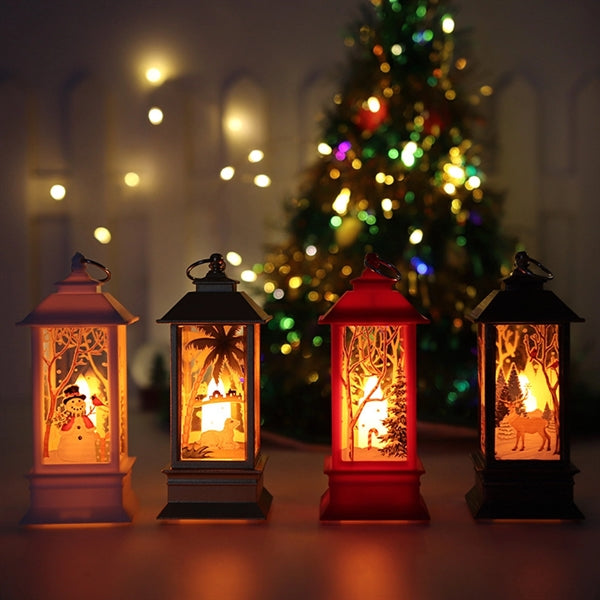 Santa Snowman Lantern