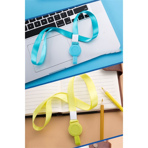 Neck lanyard for ID badge buckle