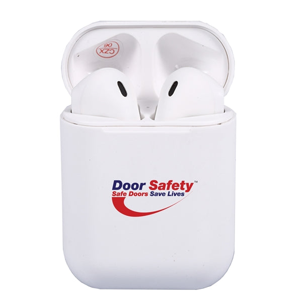 Wireless Earbuds w/ Custom Imprint & Charging Case Earphones