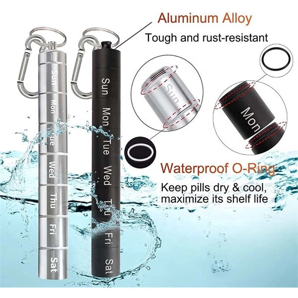 Weekly Stainless Steel Pill Case