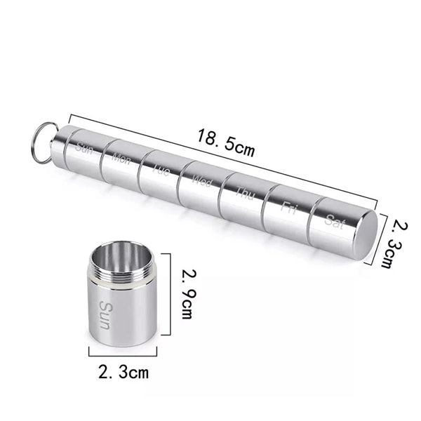 Weekly Stainless Steel Pill Case