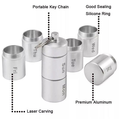 Weekly Stainless Steel Pill Case