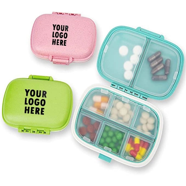 Portable Compartments Travel Pill Box