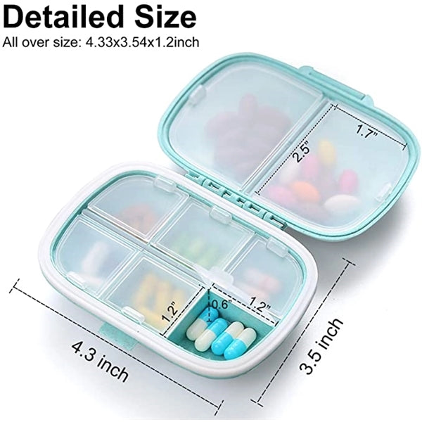 Portable Compartments Travel Pill Box
